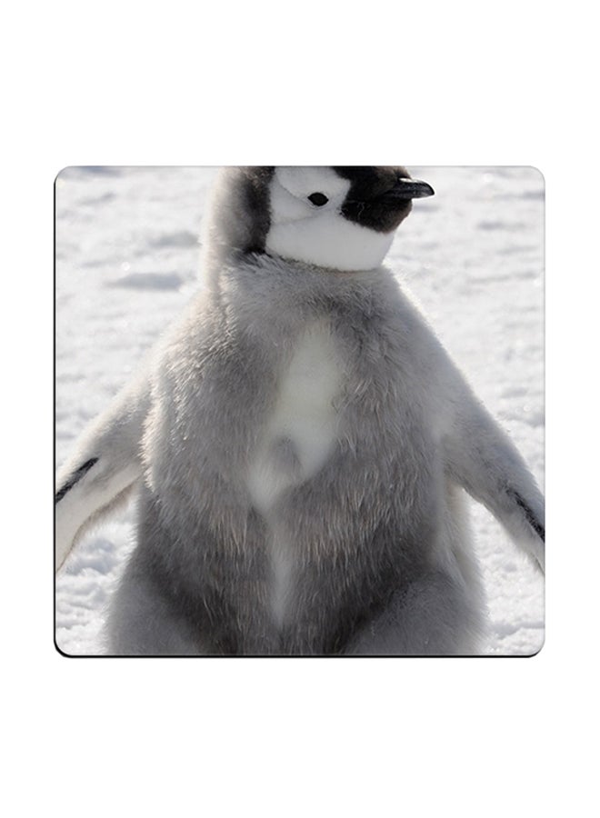 Generic - Penguin Printed Coaster White 9x9cm - Image 1