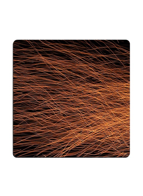 Fire Spark Printed Coaster Multicolour 9x9cm
