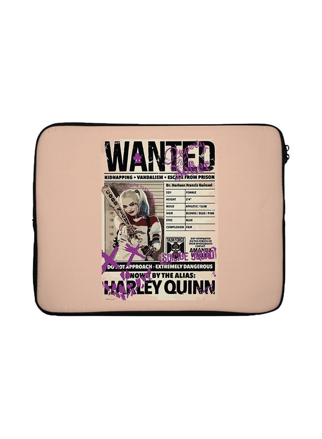 LOUD UNIVERSE - Wanted Harley Quinn Laptop Sleeve Beige - Image 1