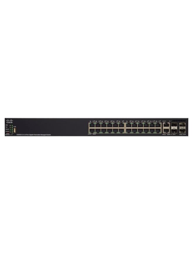 CISCO 24-Port Gigabit Poe Stackable Switch Black  - Image 1