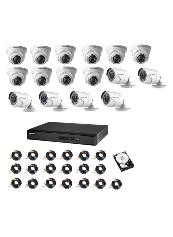 HIKVISION 37-Piece 16 Channel DVR K1 Surveillance Camera Set  - Image 1