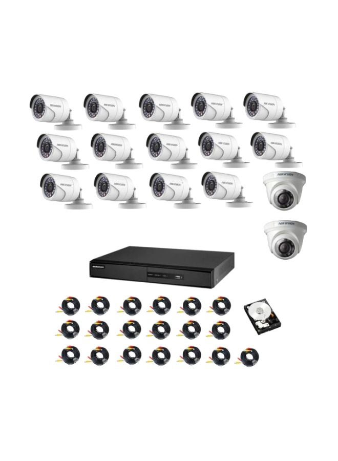 هيك فيجن مجموعة كاميرات المراقبة DVR K1 المزودة ب 16 قناة