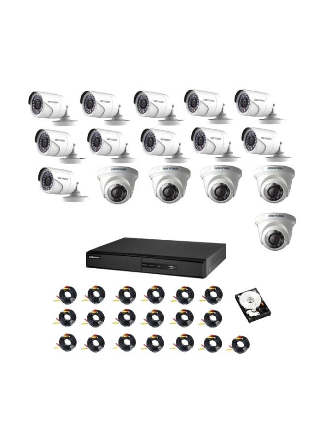 HIKVISION 37-Piece 16 Channel DVR K1 Surveillance Camera Set