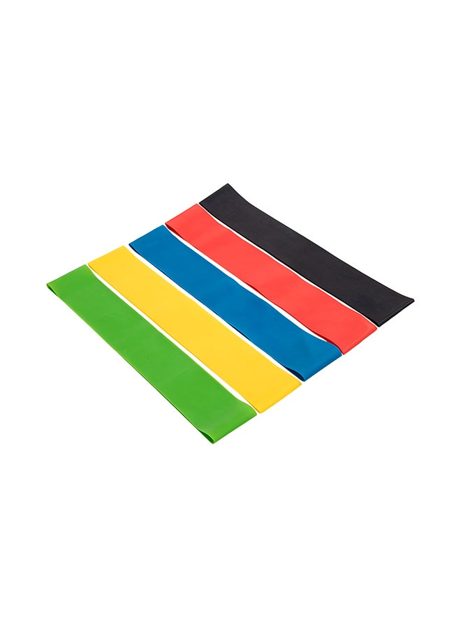 Sharpdo 5-Piece Ring Shaped Latex Resistance Yoga Band Set 60x0.1x5cm - Image 1