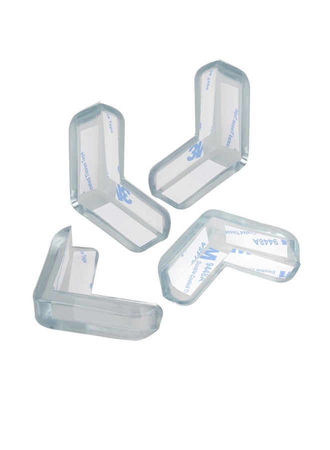 بي سيف طقم ممتص صدمات الزوايا من بلاستيك بي في سي مكون من 4 قطع