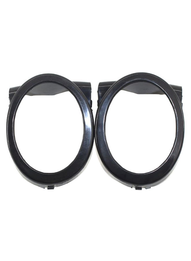Generic 2-Piece Front Bumper Fog Light Ring Cover Lamp Grille Set  - Image 3
