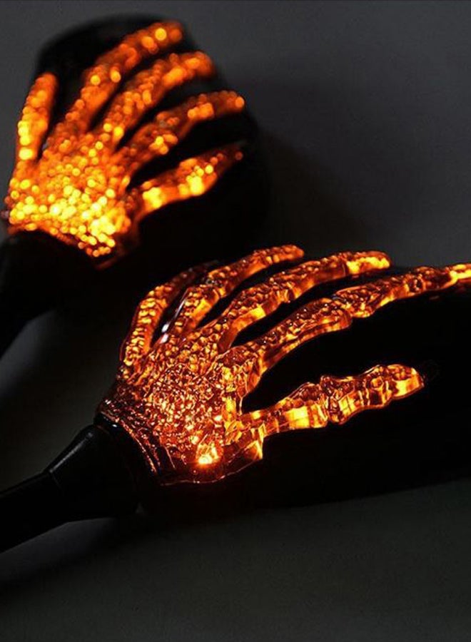 Generic - 2-Piece Universal Motorcycle LED Light Side Mirror Set - Image 1
