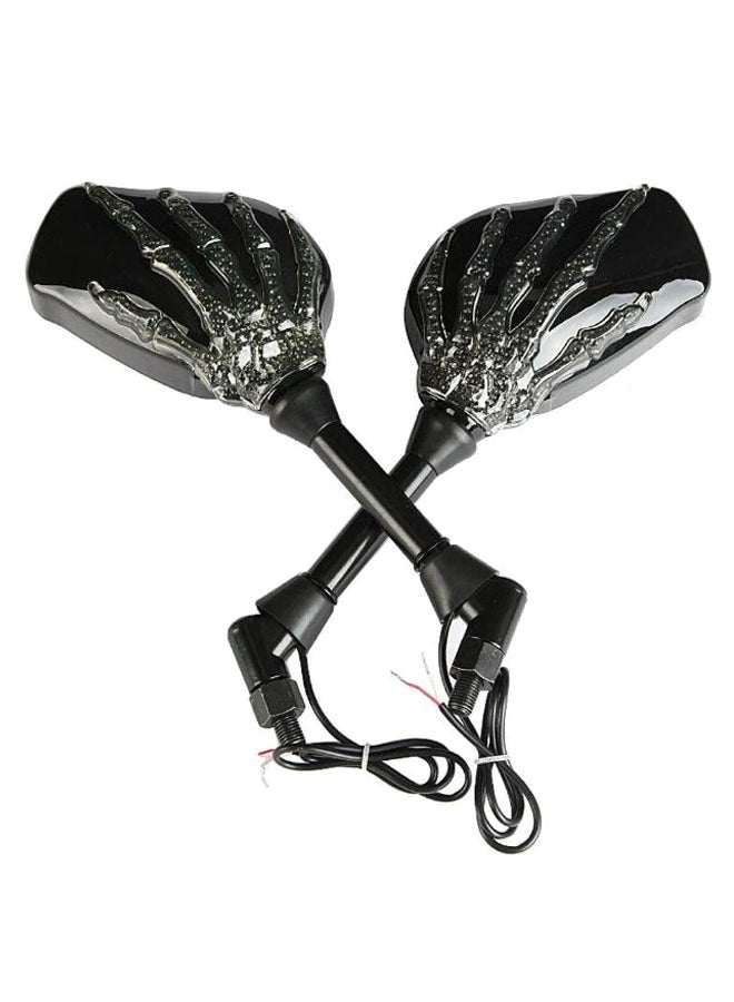 Generic - 2-Piece Universal Motorcycle LED Light Side Mirror Set - Image 1