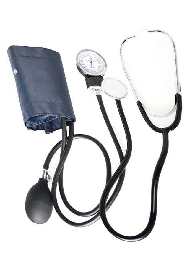 Aneroid Manual Strap Blood Pressure Hemomanometer With Stethoscope  - Image 1