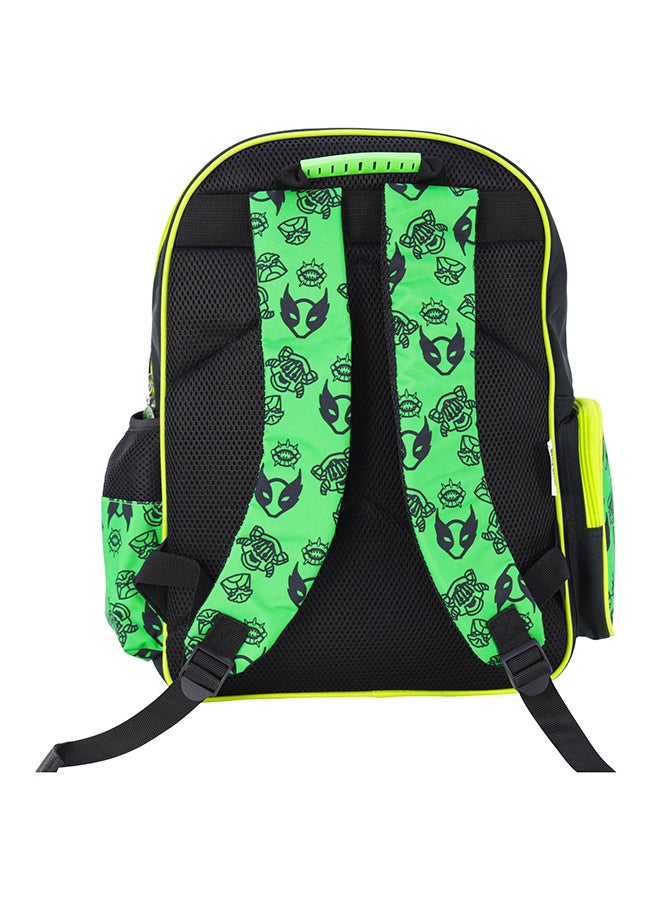 SBC - 2-Piece Stylish Polyester Backpack Green/Black - Image 1
