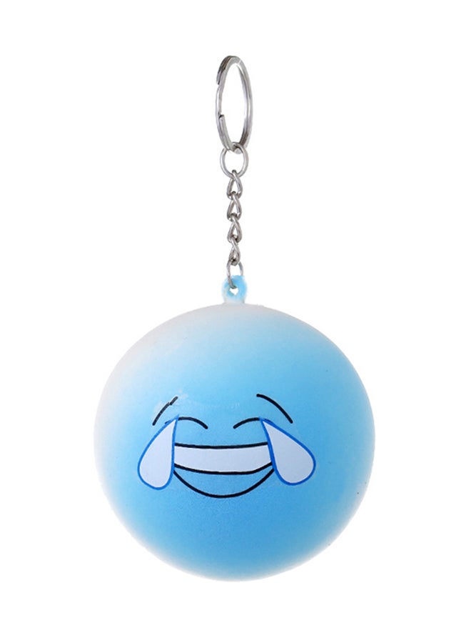 Sharpdo Stylish Leather Key Ring Blue/White/Silver  - Image 1