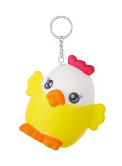 Sharpdo Stylish Leather Key Ring Yellow/White/Orange  - Image 1