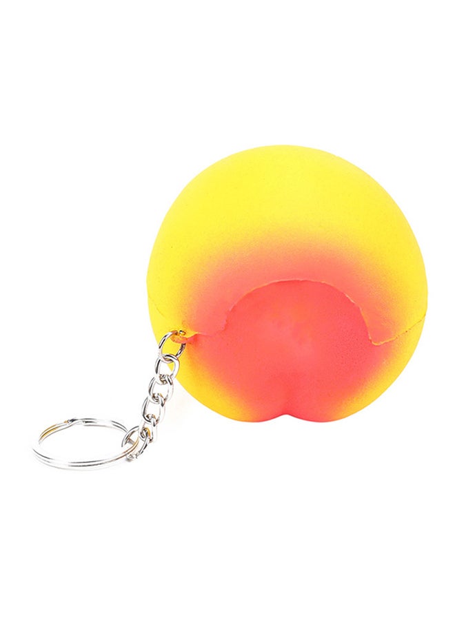 Sharpdo Stylish Leather Key Ring Yellow/Red  - Image 2