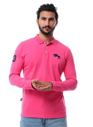 Full Sleeves Polo T-Shirt Fushia - v1577634111/N32953052V_1