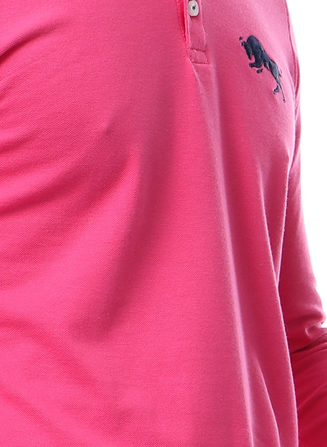 TOP KAPI - Full Sleeves Polo T-Shirt Fushia - Image 1