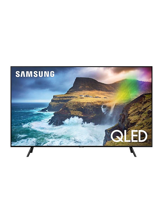 سامسونج - شاشة تلفزيون QLED ذكية بدقة فائقة الوضوح 4K من السلسلة 7 مقاس 55 بوصة (NSME) QA55Q70RA أسود - Image 1