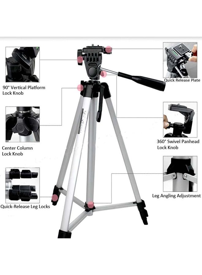 330A Camera And Mobile Phone Tripod Silver  - Image 3