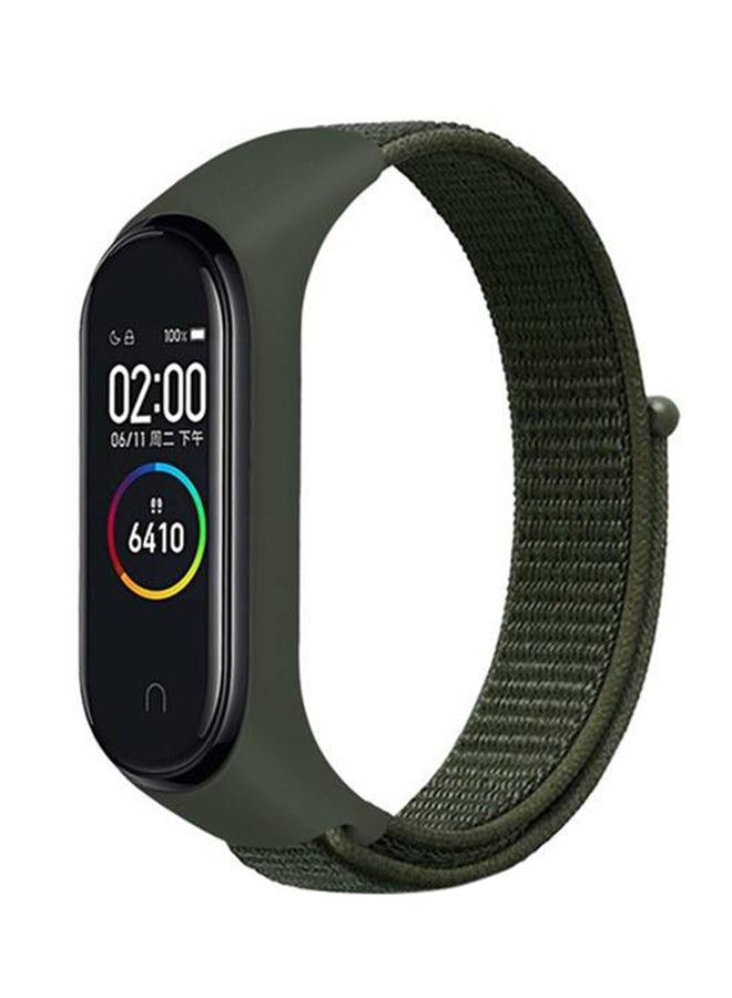 آي تيلكر سوار بديل لساعة شاومي مي باند 3/4 اللون الأخضر العسكري