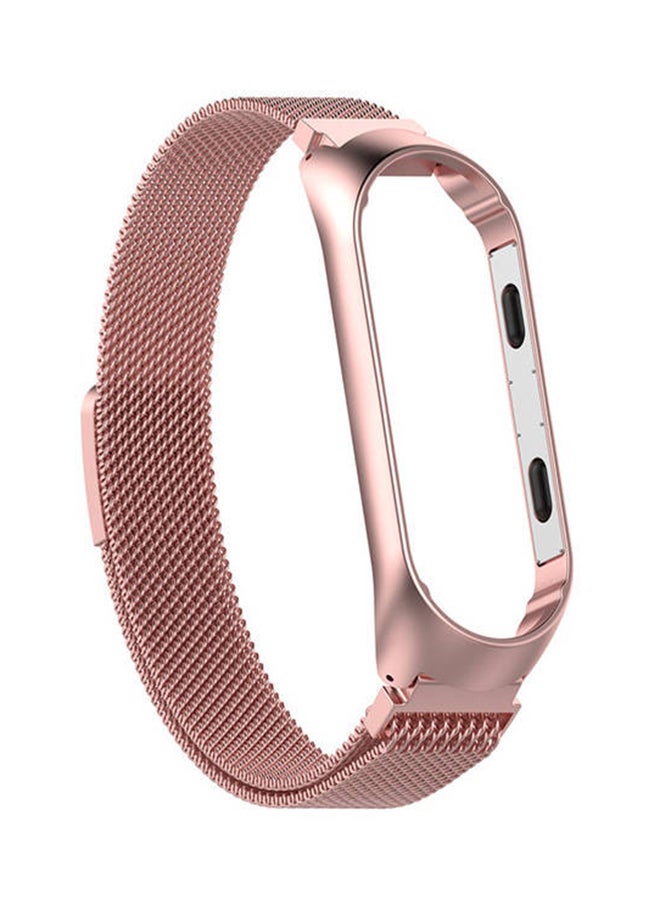 آي تيلكر سوار بديل لساعة شاومي مي باند 3/4 ذهبي وردي