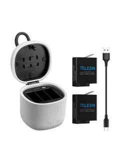 Allin Box Camera Battery Charger Kit For GoPro Hero 5/6/7 White/Black