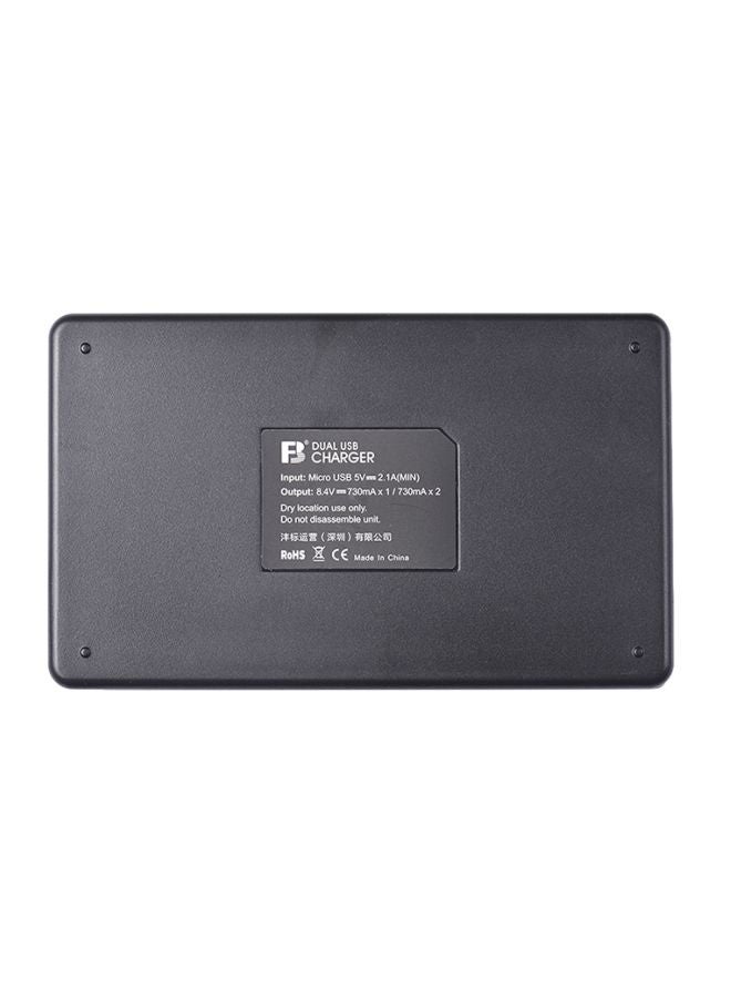 Fb - Dual USB LP-E17 Camera Battery Charger For Canon 750D, 760D Black - Image 1
