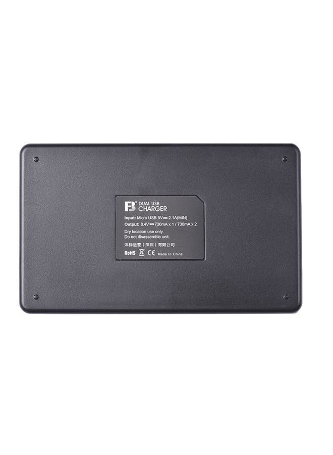 Fb Dual USB NP-FZ100 Camera Battery Charger For Sony A7III A9 Black - Image 2