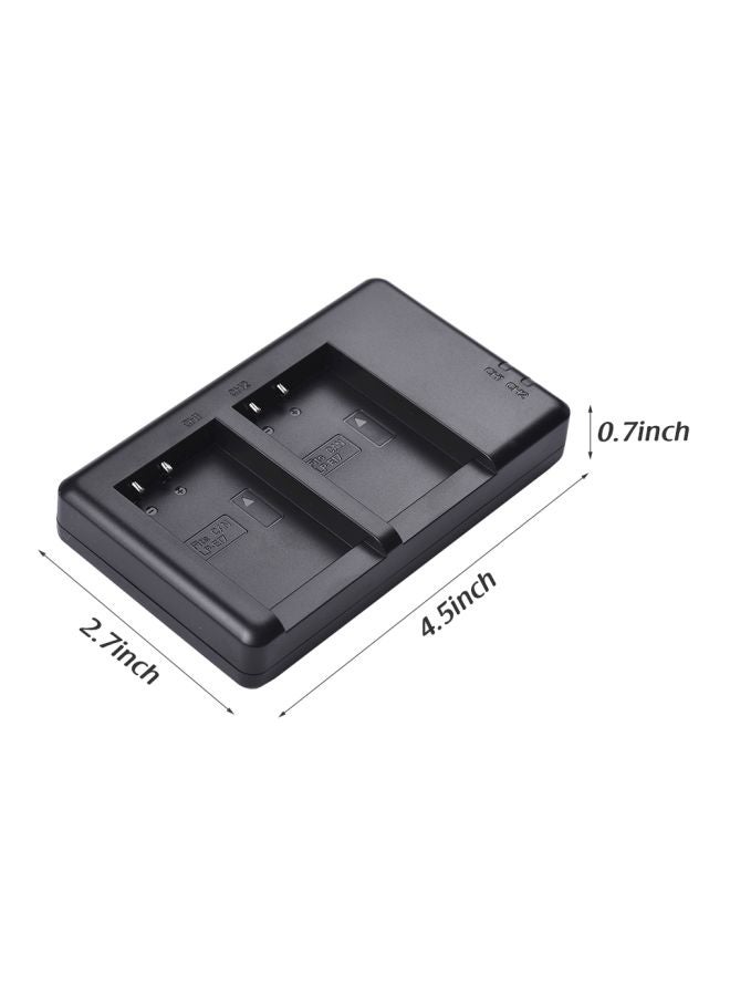 Fb - Dual USB LP-E17 Camera Battery Charger For Canon 750D, 760D Black - Image 1
