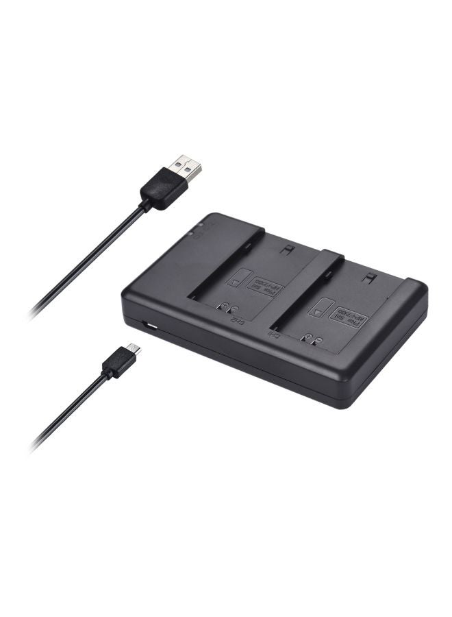 Fb Dual USB NP-FZ100 Camera Battery Charger For Sony A7III A9 Black - Image 3