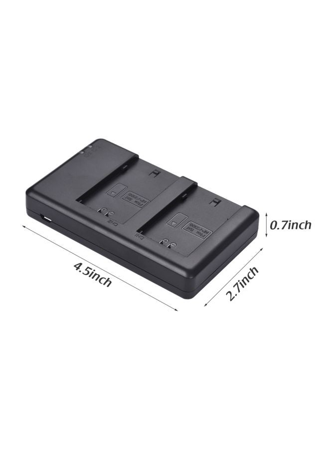Fb Dual USB NP-FZ100 Camera Battery Charger For Sony A7III A9 Black - Image 5
