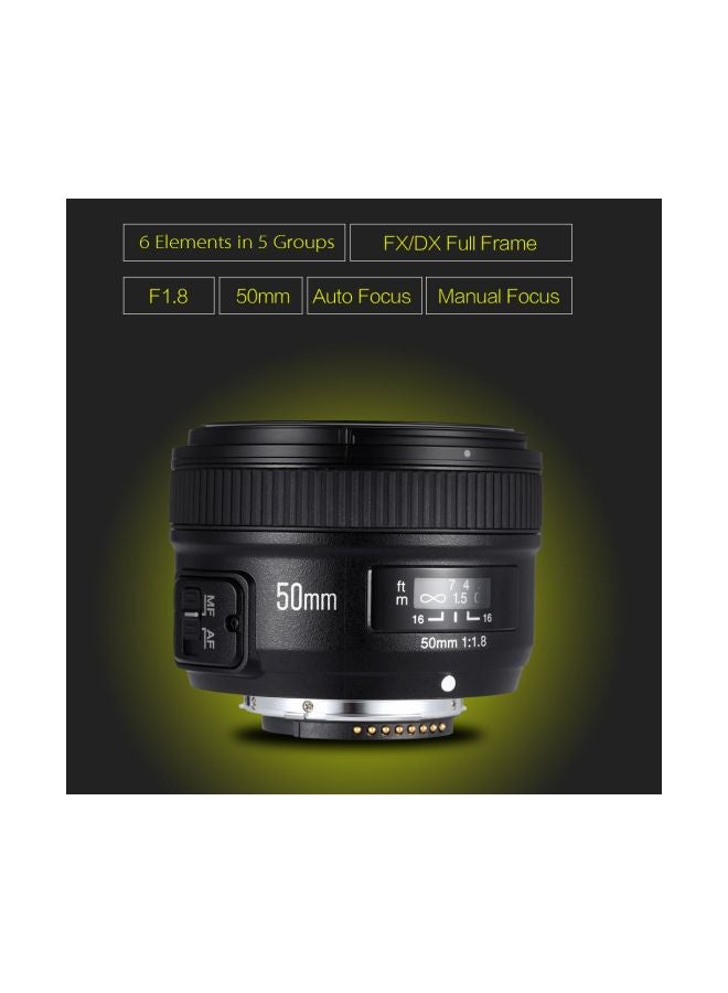 YONGNUO YN 50mm f/1.8 Lens Black  - Image 3