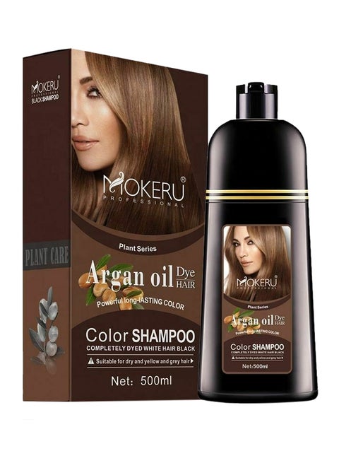 Argan Oil Dye Hair Color Shampoo Dark Brown 500ml
