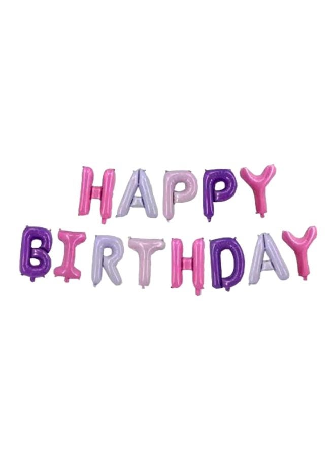 فورفينو طقم بالونات من القصدير بتصميم حروف "Happy Birthday" مكون من 13 بالون - Image 1