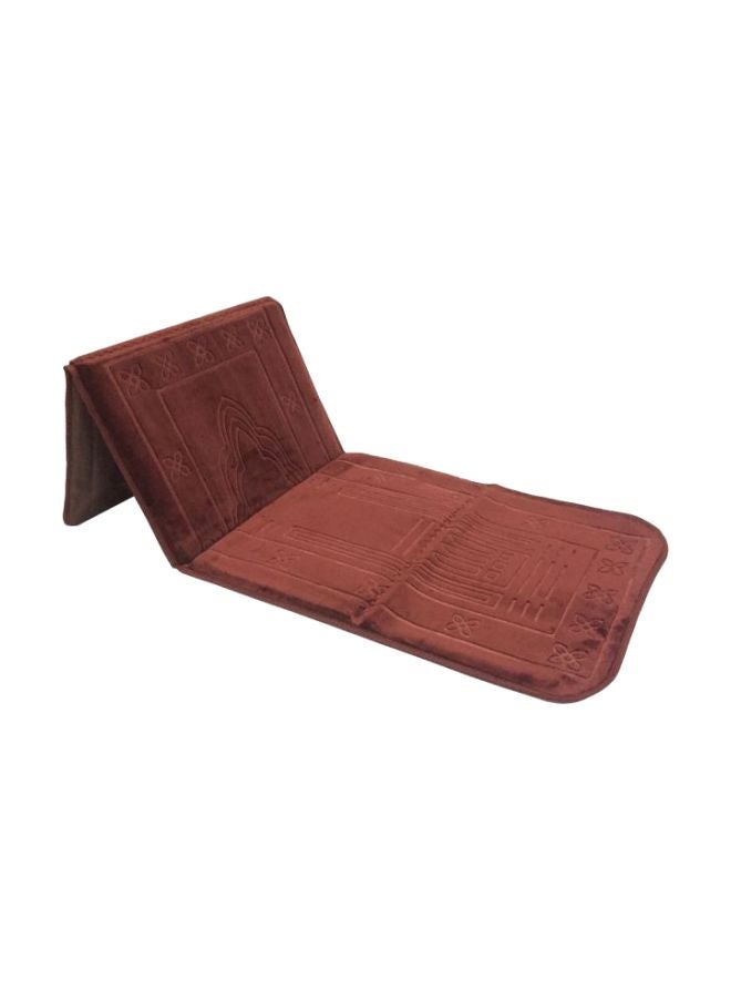 Foldable Prayer Mat With Backrest Brown 145x54cm - Image 1