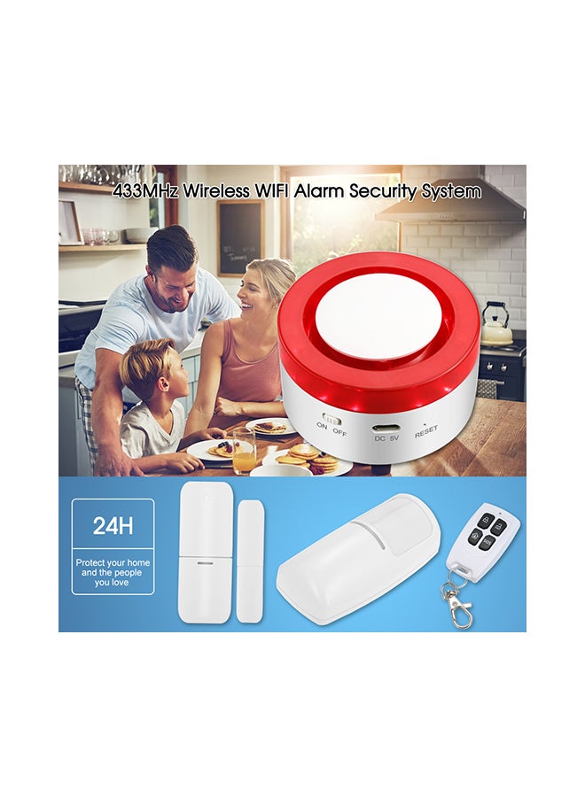 Siren 2 in 1 Wifi Smart Security Alarm System Door Sensor White  - Image 4
