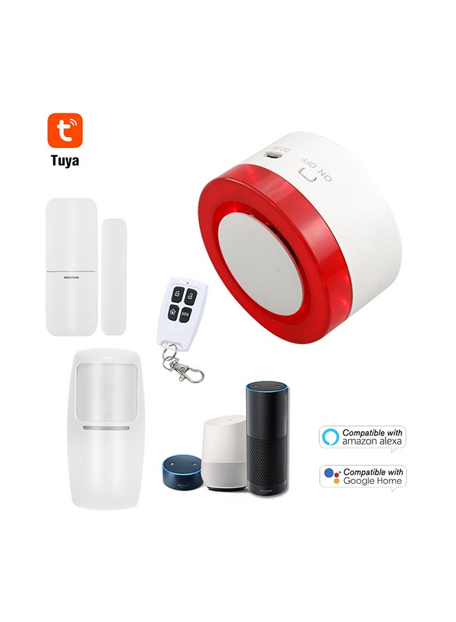 Siren 2 in 1 Wifi Smart Security Alarm System Door Sensor White  - Image 3
