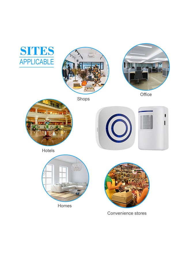Generic PIR Sensor Infrared Induction Alarm Welcome Guests Body Door Bell white  - Image 4