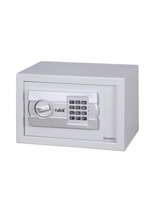 Electronic Digital Double Security Key Lock And Password, Special Self Inner Locating Box Safe For Home Office White 20x31x20cm - v1577711148/N32891567A_1