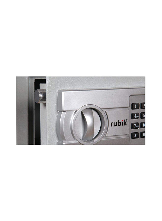 Electronic Digital Double Security Key Lock And Password, Special Self Inner Locating Box Safe For Home Office White 20x31x20cm