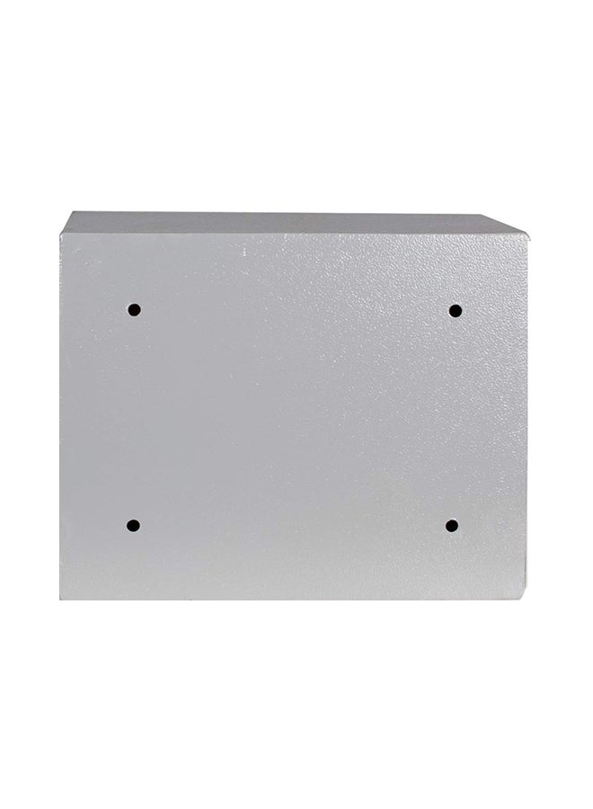 Electronic Digital Double Security Key Lock And Password, Special Self Inner Locating Box Safe For Home Office White 30x38x30cm