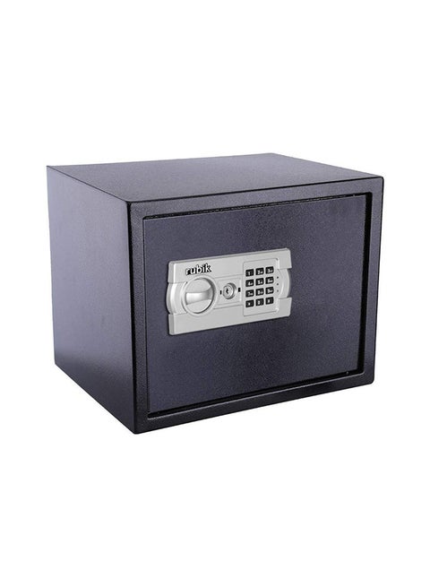 Electronic Digital Battery Operated Safe Box Security Locker With Pin Keypad And Emergency Override Keys Black 30x38x30cm