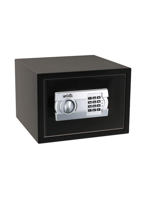 A4 Document Size Electronic Digital Double Security Key Lock And Password, Special Self Inner Locating Box Safe For Home Office Black 25x35x25cm