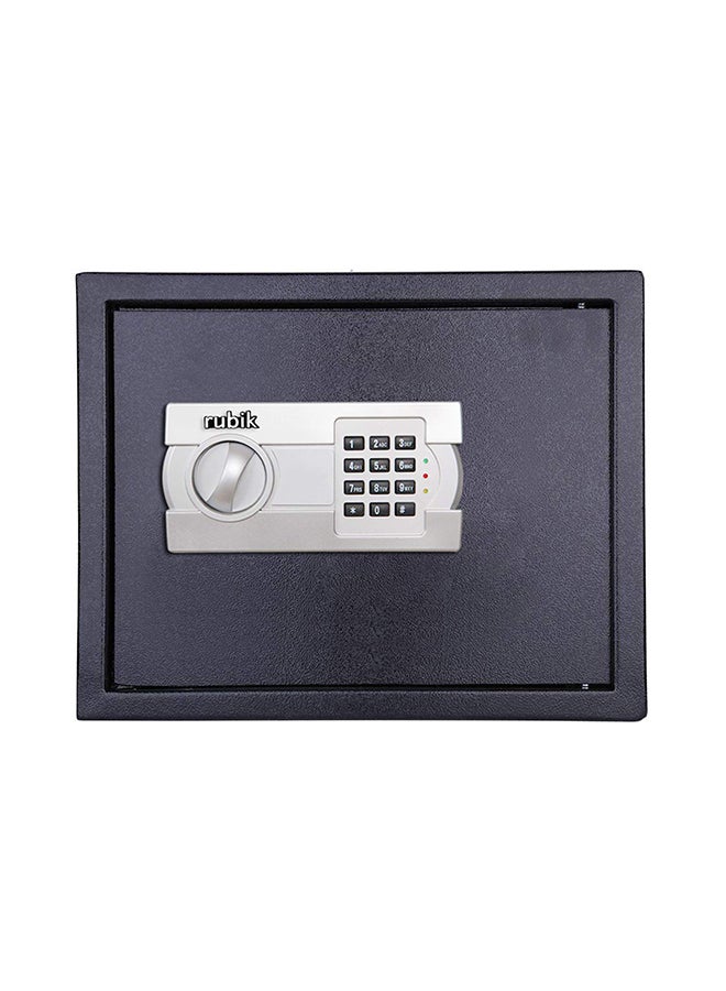 Rubik - Electronic Digital Battery Operated Safe Box Security Locker With Pin Keypad And Emergency Override Keys Black 30x38x30cm - Image 1