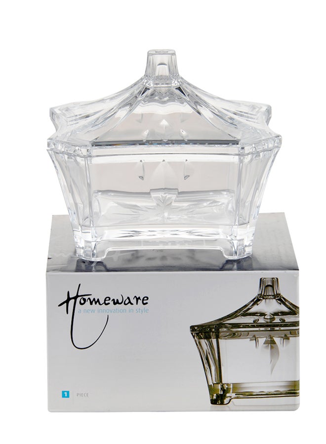 Sugar Bowl With Lid Clear 12centimeter
