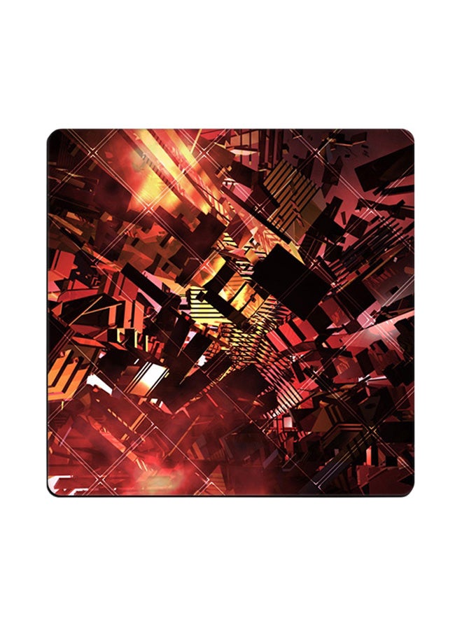 Abstracts Dark Printed Coaster Multicolour 9x9cm