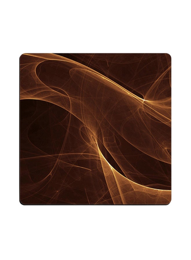 Abstracts Dark Printed Coaster Brown 9x9cm