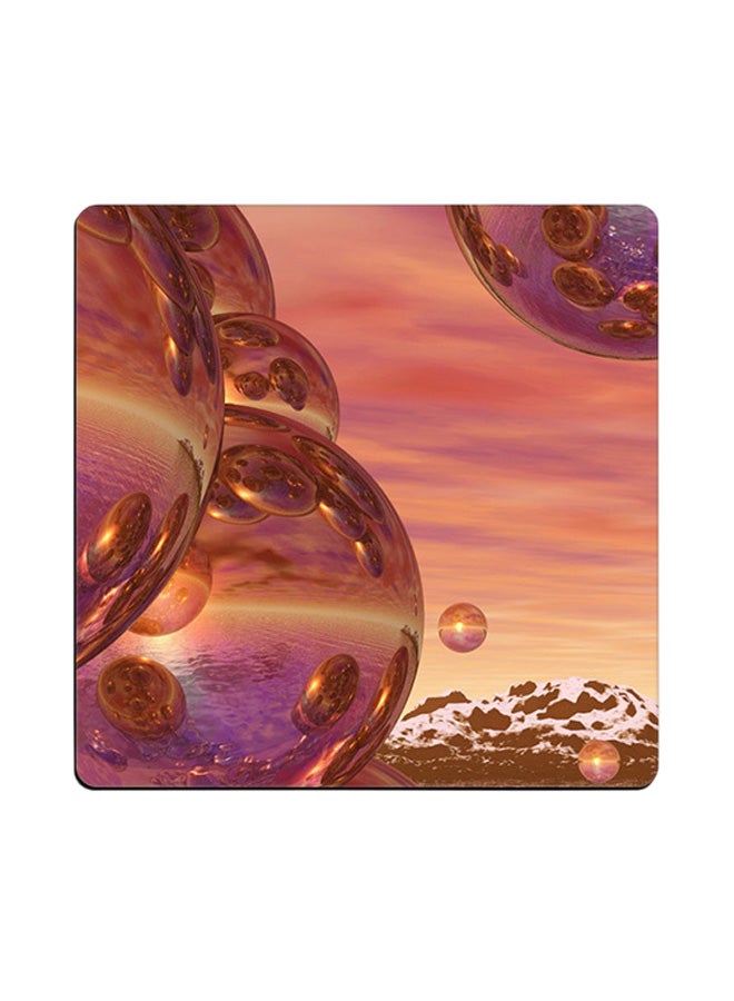 Abstracts Bright Printed Coaster Multicolour 9x9cm