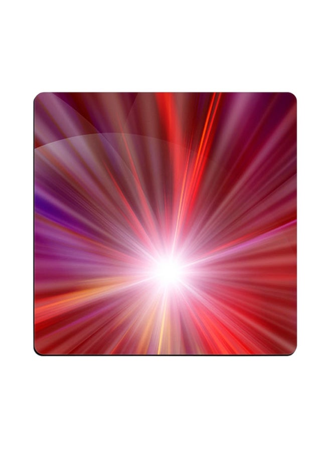 Abstracts Bright Printed Coaster Red/White 9x9cm