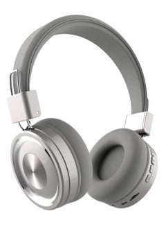 SODO Built-In Microphone Bluetooth Wireless On-Ear Headphones Grey/Silver  - Image 1