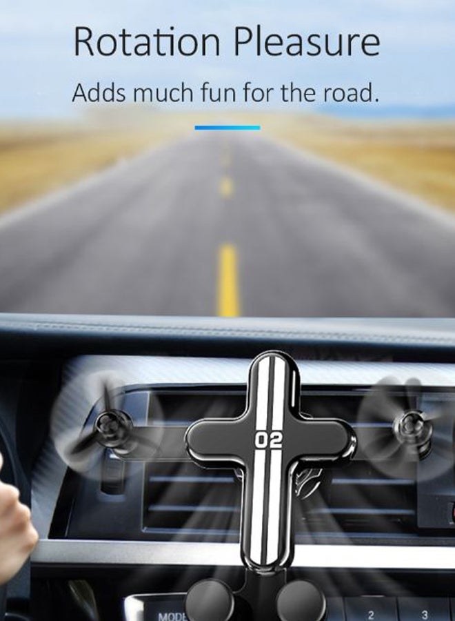 Generic - Air Vent Clip Mount Car Phone Holder Black/White - Image 1