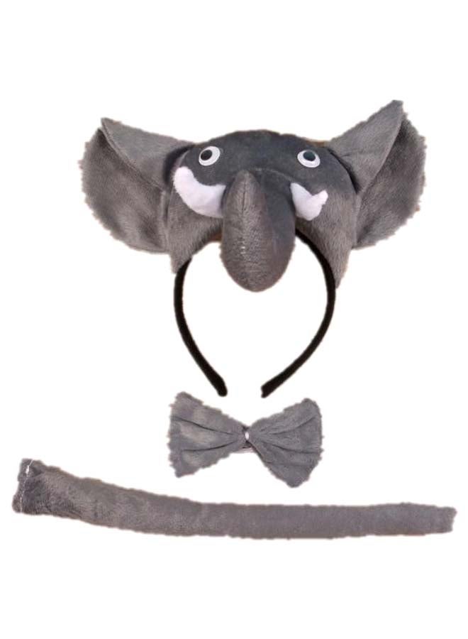 3-Piece Elephant Hair Hoop With Bow And Tail  - Image 1